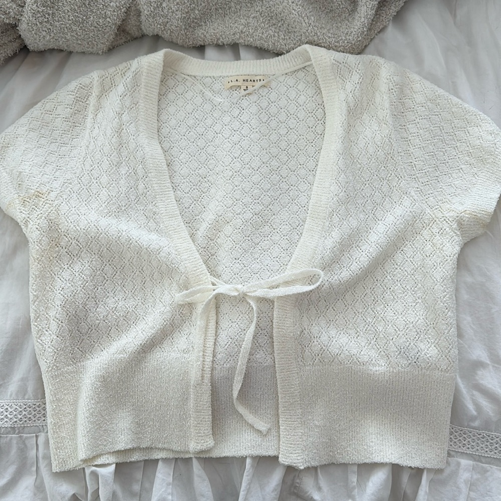 White pacsun tie top